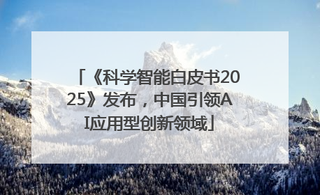 《科学智能白皮书2025》发布，中国引领AI应用型创新领域