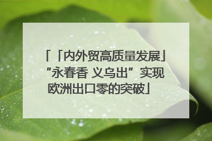 「内外贸高质量发展」“永春香 义乌出”实现欧洲出口零的突破