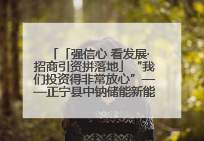 「强信心 看发展·招商引资拼落地」“我们投资得非常放心”——正宁县中钠储能新能源项目建设见闻