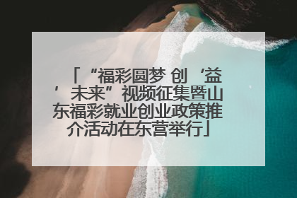 “福彩圆梦 创‘益’未来”视频征集暨山东福彩就业创业政策推介活动在东营举行