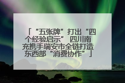 “五张牌”打出“四个经验启示” 四川南充携手瑞安市全链打造东西部“消费协作”