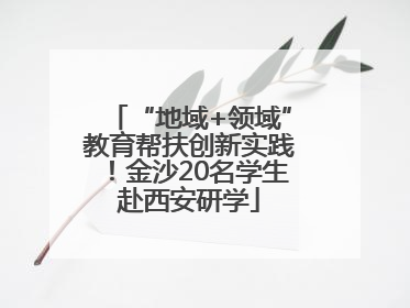 “地域+领域”教育帮扶创新实践！金沙20名学生赴西安研学