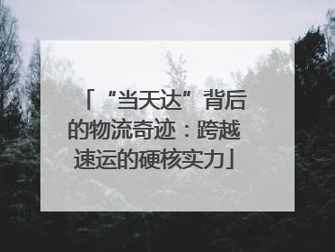“当天达”背后的物流奇迹：跨越速运的硬核实力