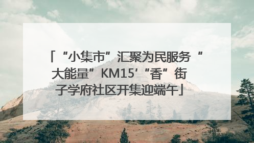 “小集市”汇聚为民服务“大能量”KM15′“香”街子学府社区开集迎端午