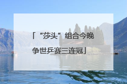 “莎头”组合今晚争世乒赛三连冠