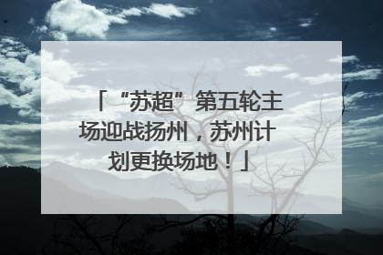 “苏超”第五轮主场迎战扬州，苏州计划更换场地！