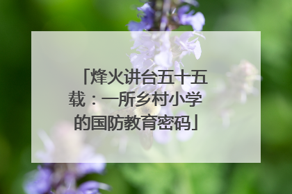烽火讲台五十五载：一所乡村小学的国防教育密码
