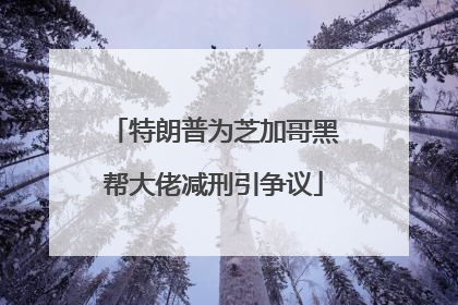 特朗普为芝加哥黑帮大佬减刑引争议