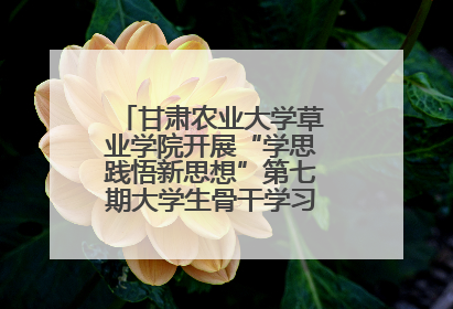 甘肃农业大学草业学院开展“学思践悟新思想”第七期大学生骨干学习班主题实践活动