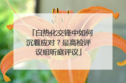 白热化交锋中如何沉着应对？最高检评议组听庭评议