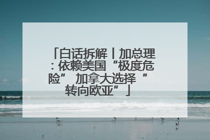 白话拆解丨加总理：依赖美国“极度危险” 加拿大选择“转向欧亚”