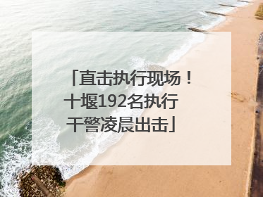 直击执行现场！十堰192名执行干警凌晨出击