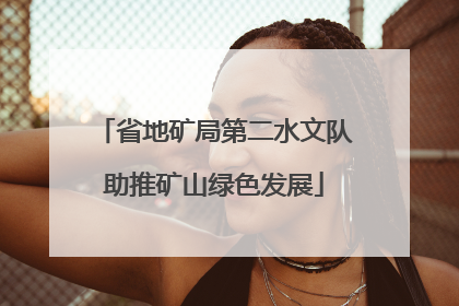 省地矿局第二水文队助推矿山绿色发展