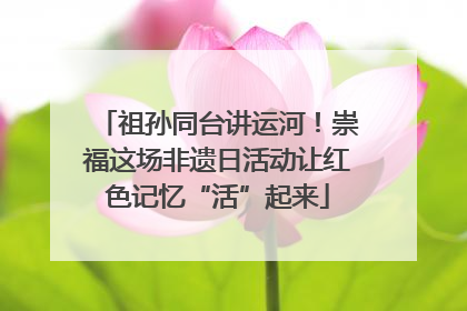 祖孙同台讲运河！崇福这场非遗日活动让红色记忆“活”起来