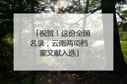 祝贺！这份全国名录，云南两项档案文献入选