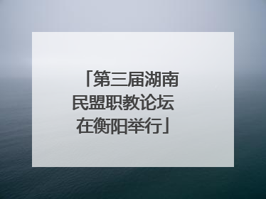 第三届湖南民盟职教论坛在衡阳举行