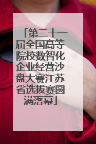 第二十一届全国高等院校数智化企业经营沙盘大赛江苏省选拔赛圆满落幕