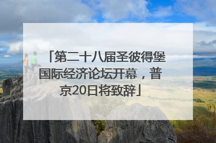 第二十八届圣彼得堡国际经济论坛开幕，普京20日将致辞