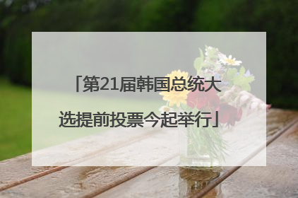 第21届韩国总统大选提前投票今起举行