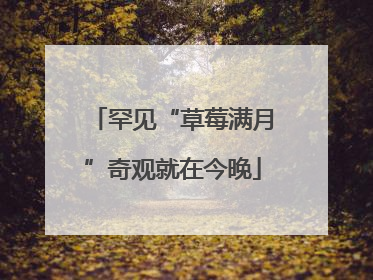 罕见“草莓满月”奇观就在今晚