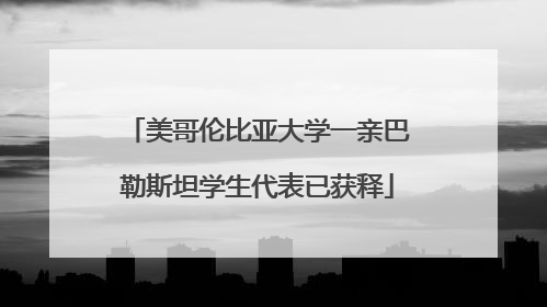 美哥伦比亚大学一亲巴勒斯坦学生代表已获释