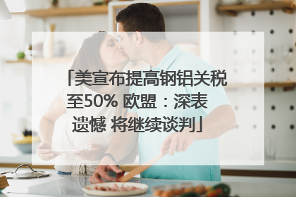 美宣布提高钢铝关税至50% 欧盟：深表遗憾 将继续谈判