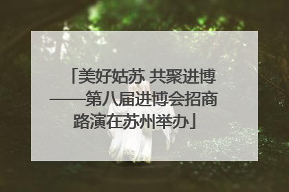 美好姑苏 共聚进博——第八届进博会招商路演在苏州举办