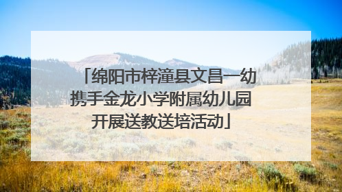 绵阳市梓潼县文昌一幼携手金龙小学附属幼儿园开展送教送培活动