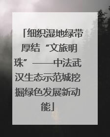 细织湿地绿带 厚结“文旅明珠”——中法武汉生态示范城挖掘绿色发展新动能