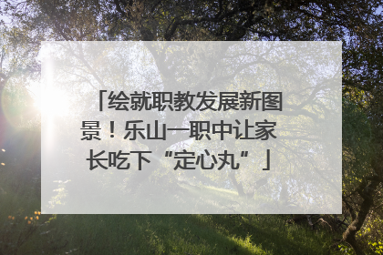 绘就职教发展新图景！乐山一职中让家长吃下“定心丸”