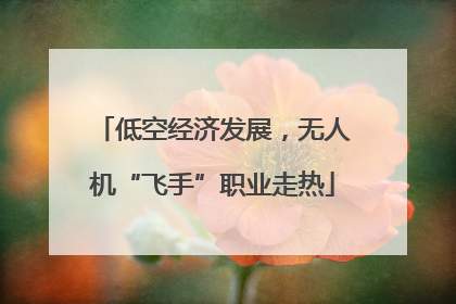 低空经济发展，无人机“飞手”职业走热