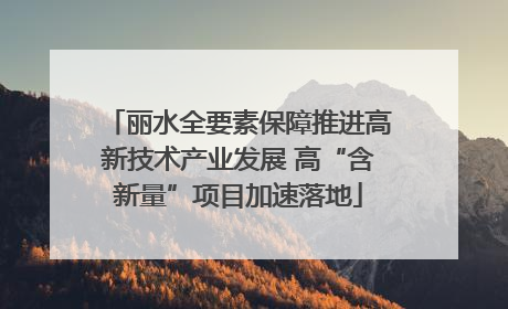 丽水全要素保障推进高新技术产业发展 高“含新量”项目加速落地