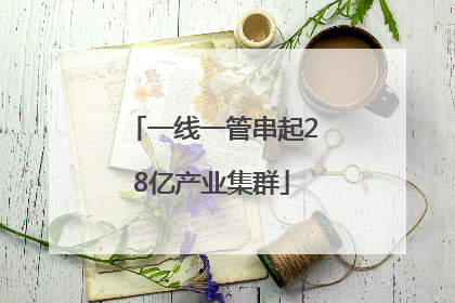 一线一管串起28亿产业集群