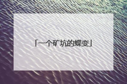 一个矿坑的蝶变