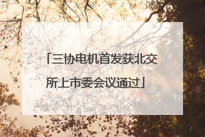 三协电机首发获北交所上市委会议通过