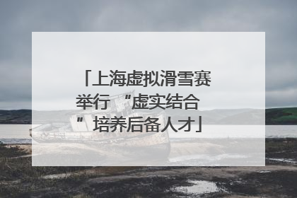 上海虚拟滑雪赛举行 “虚实结合”培养后备人才
