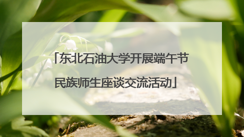 东北石油大学开展端午节民族师生座谈交流活动