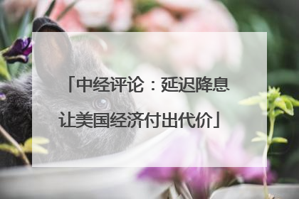 中经评论：延迟降息让美国经济付出代价