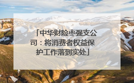 中华财险枣强支公司：将消费者权益保护工作落到实处