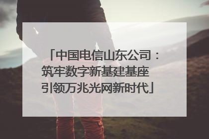 中国电信山东公司：筑牢数字新基建基座 引领万兆光网新时代