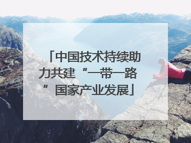 中国技术持续助力共建“一带一路”国家产业发展