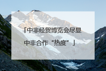 中非经贸博览会尽显中非合作“热度”