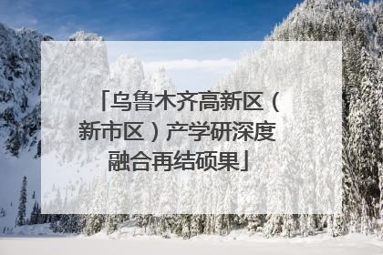 乌鲁木齐高新区（新市区）产学研深度融合再结硕果