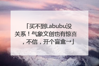 买不到Labubu没关系！气象文创也有惊喜，不信，开个盲盒→