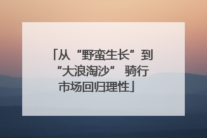 从“野蛮生长”到“大浪淘沙” 骑行市场回归理性