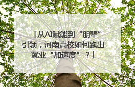 从AI赋能到“朋辈”引领，河南高校如何跑出就业“加速度”？