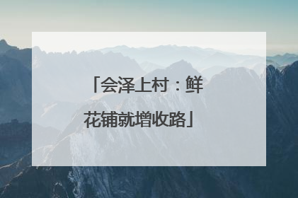 会泽上村：鲜花铺就增收路