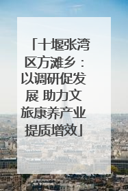 十堰张湾区方滩乡：以调研促发展 助力文旅康养产业提质增效