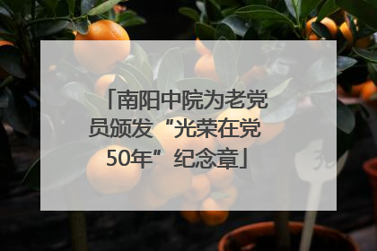南阳中院为老党员颁发“光荣在党50年”纪念章