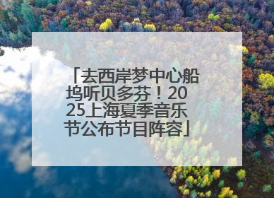 去西岸梦中心船坞听贝多芬！2025上海夏季音乐节公布节目阵容